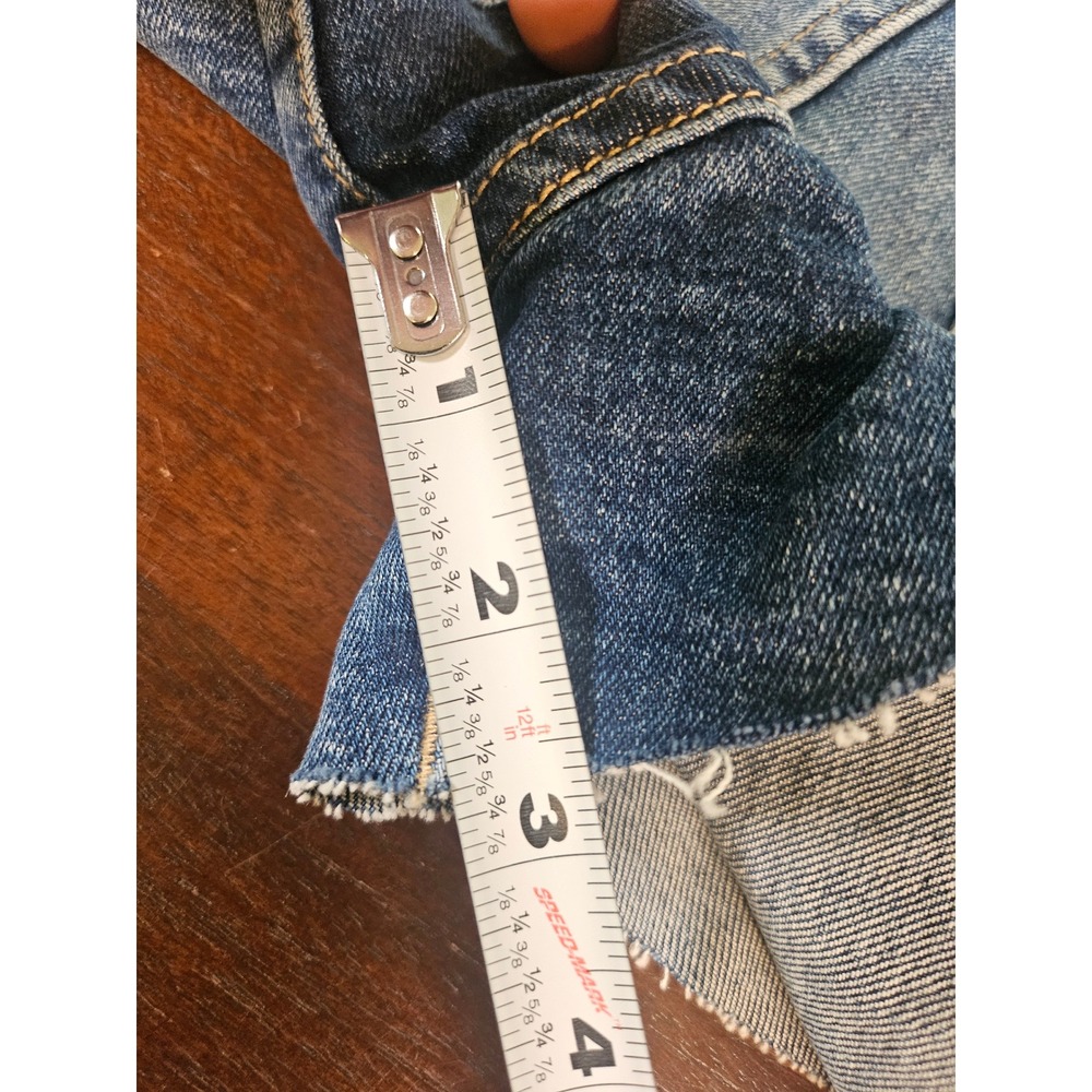 KUT FROM THE KLOTH Jane Shorts Womens 4 Blue High Rise Button Fly Distressed - Picture 6 of 6